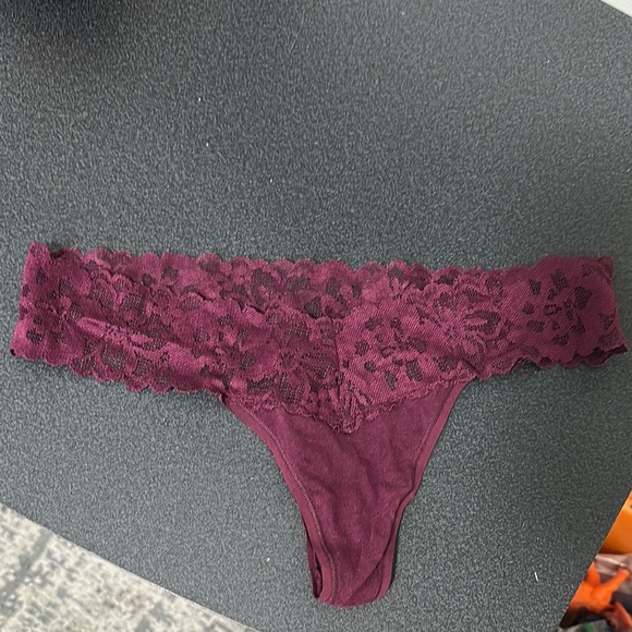 Lace Trim Burgundy Panties PINK - Picture 1 of 1